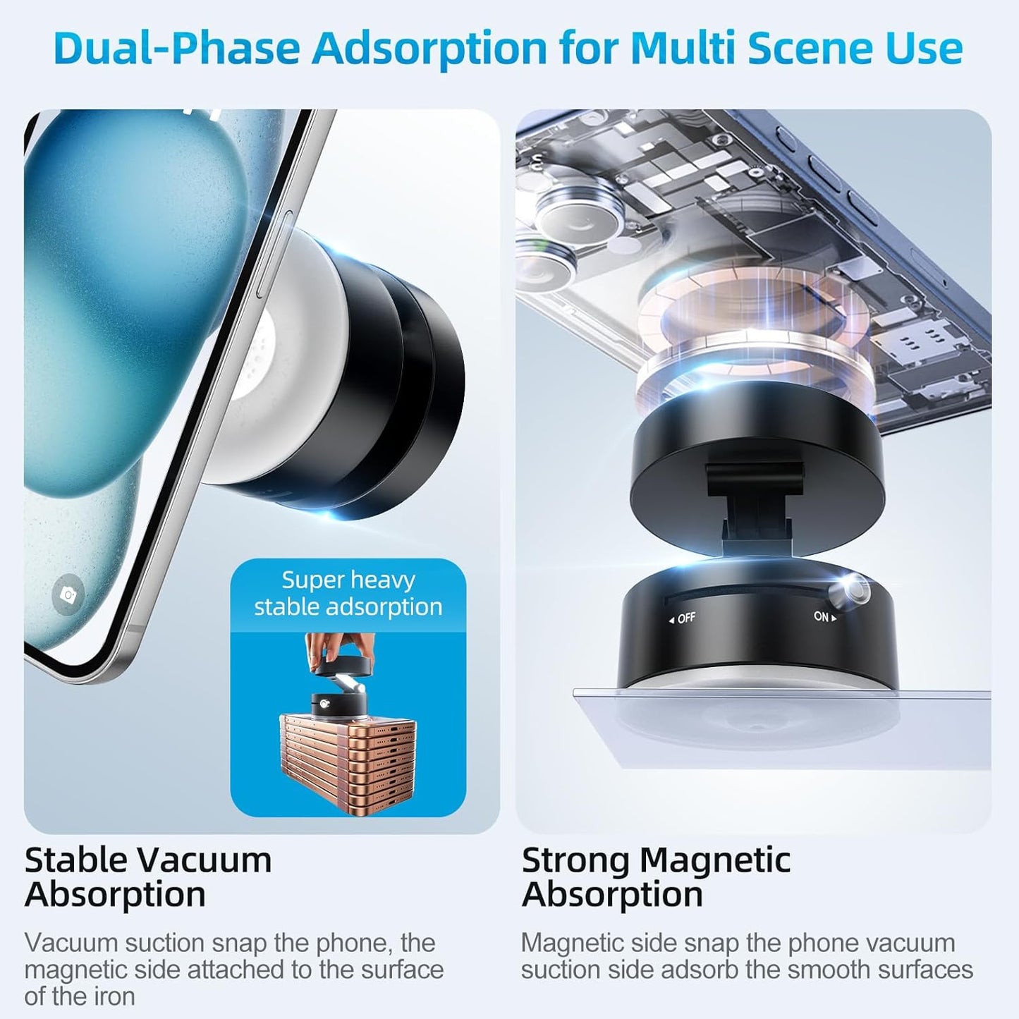 Double-Sided Magnetic Phone Holder – Multipurpose & Ultra-Versatile