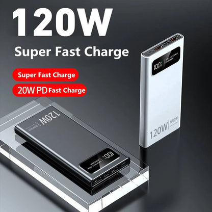 200,000mAh 120W Super Fast Charging Power Bank – High-Capacity Battery with Digital Display