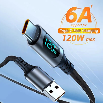 Digital Display Fast Charging Data Cable – Durable, Stylish & Smart Charging