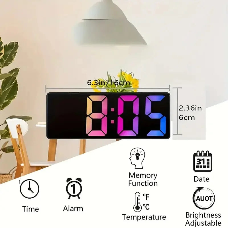 🕰️ Latest Digital Clock LED Alarm Clock with Temperature Display 🌡️ – Adjustable Brightness & Dual Alarm ⏰