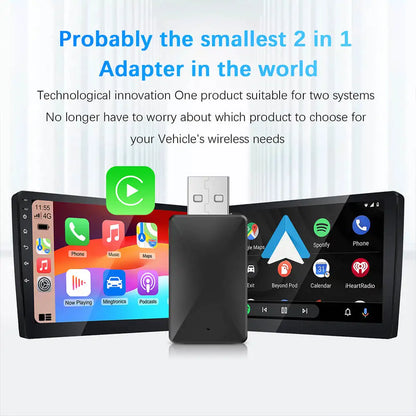 Ultimate 2-in-1 Wireless CarPlay & Android Auto Adapter